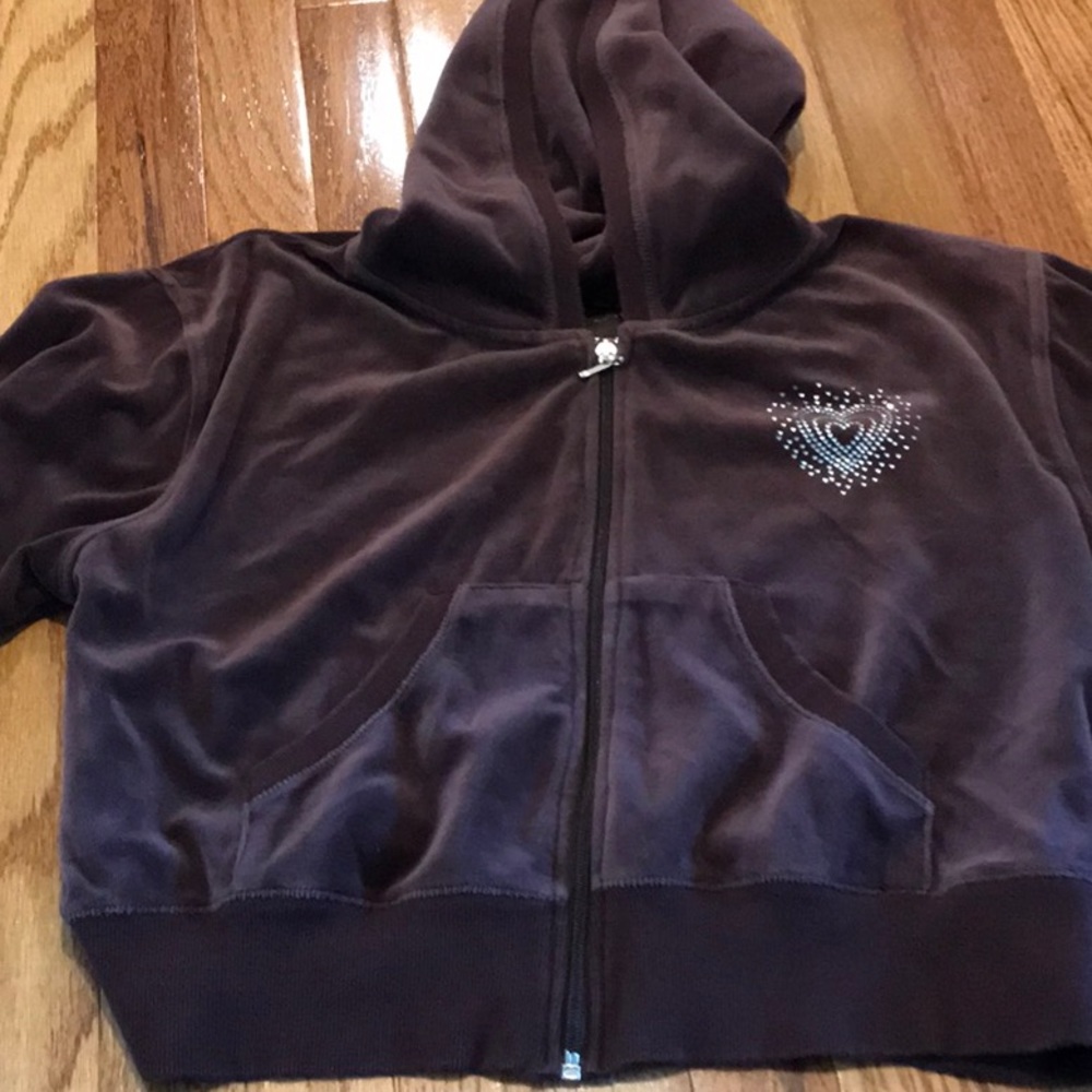 🤎 Velour crop Hoodie~🤎